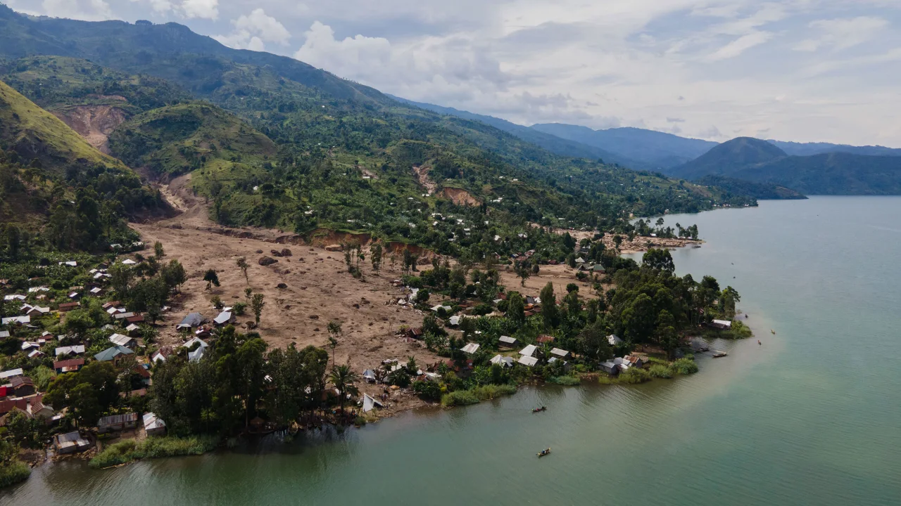 Babies found alive on Congolese lake after devastating floods kill hundreds